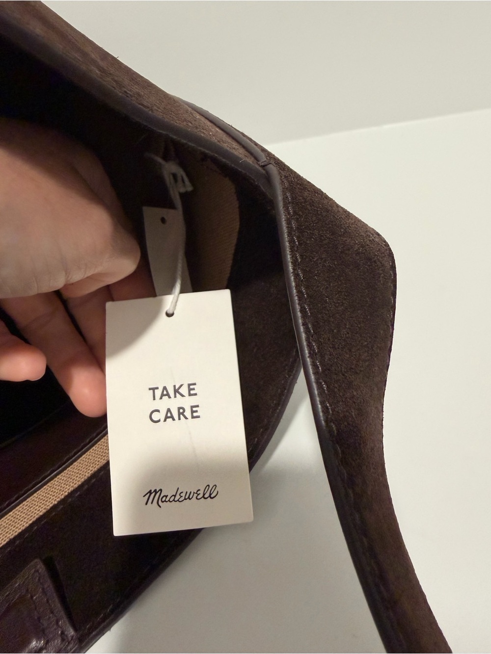 NEW Madewell The Essential Bucket Tote in Dark Carob Brown Suede NM988 $198 - Picture 12 of 13